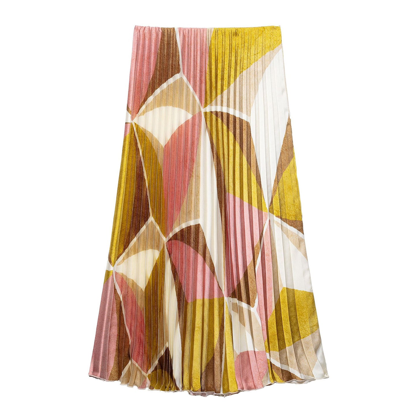 Geometric halter top + skirt set