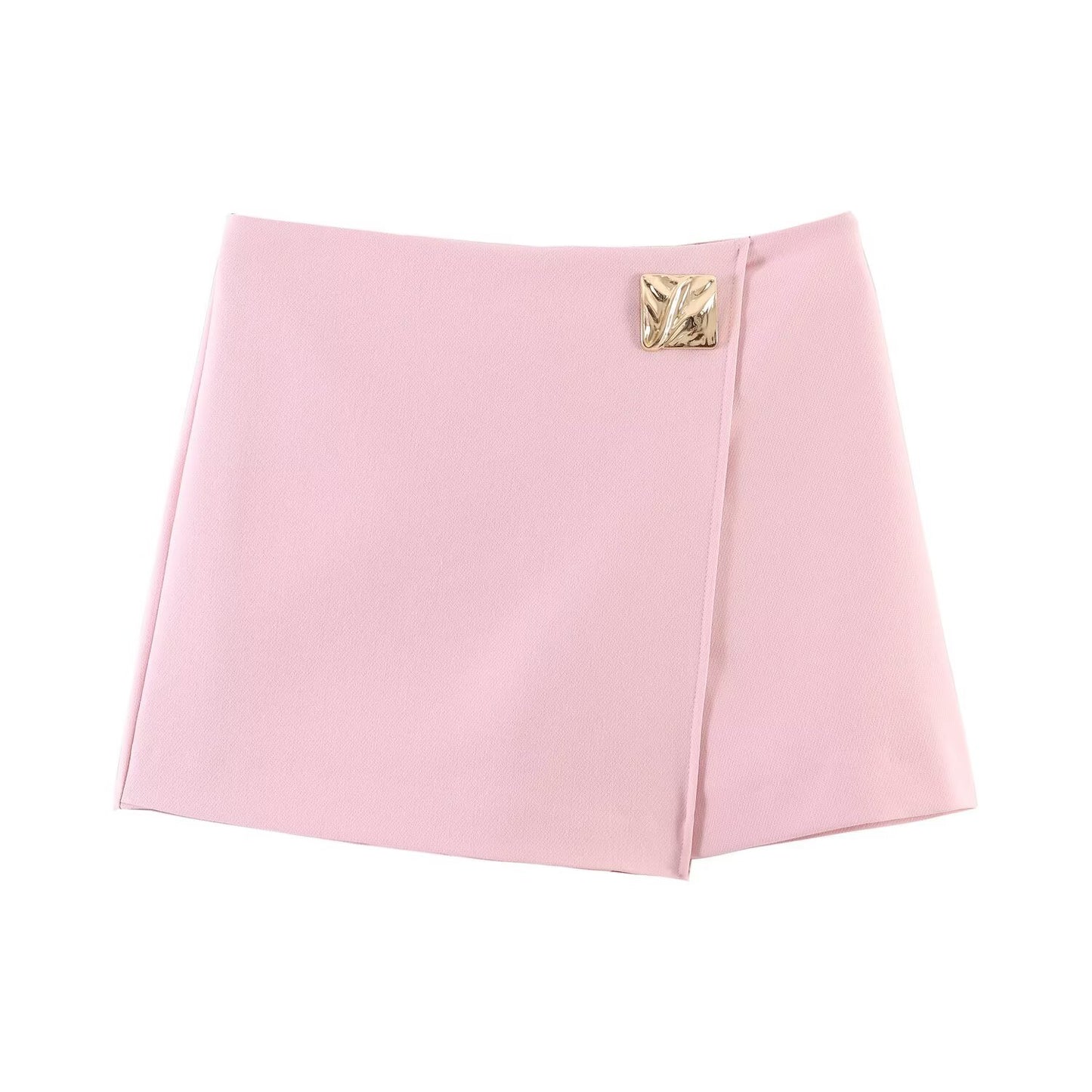 Square buckle skort