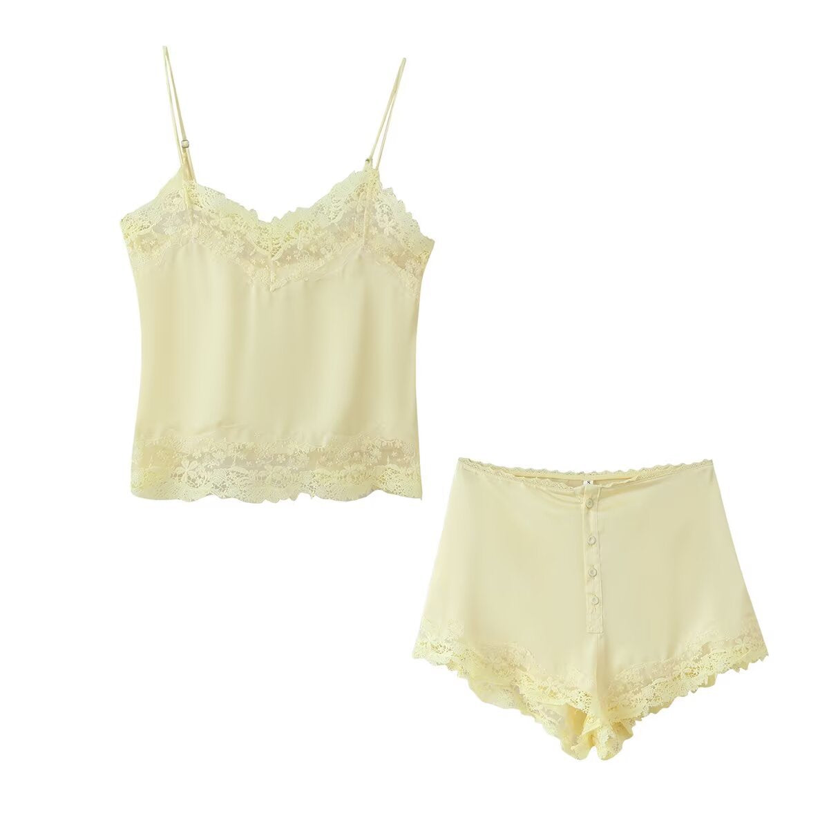 Silk camisole top + shorts