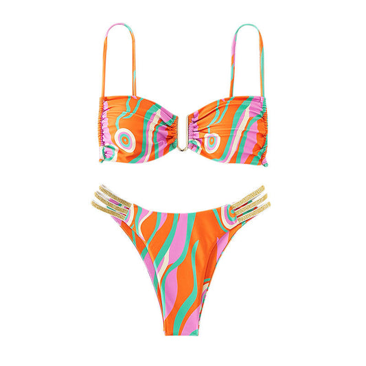 Ripple pattern bikini